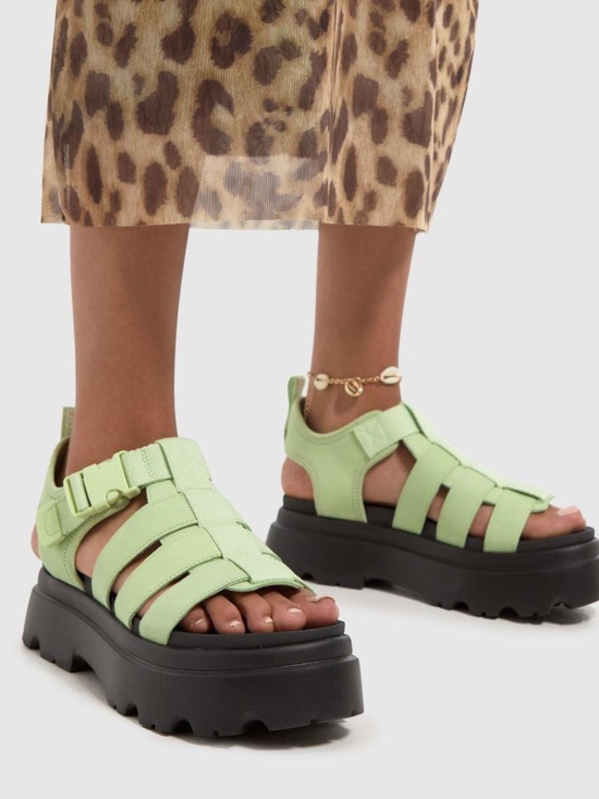 UGG Shoes - UGG Lime Green Platform Fisherman Sandals